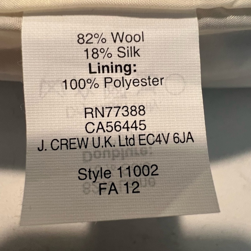 J. Crew No. 2 Pencil Wool Silk Skirt Women's 2 Ivory/Black Snake Print size 2 - Picture 6 of 11